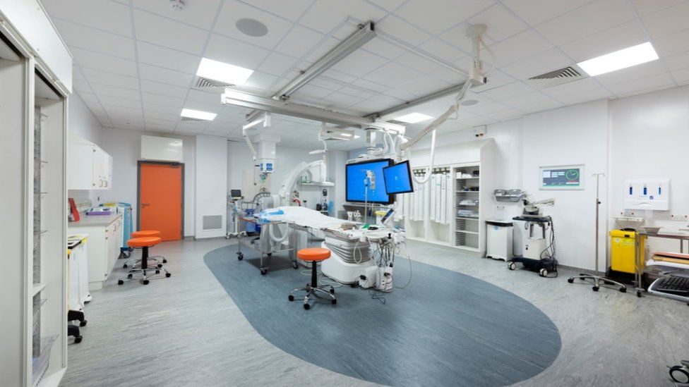 Interior of cardiac unit at Basingstoke Hospital
