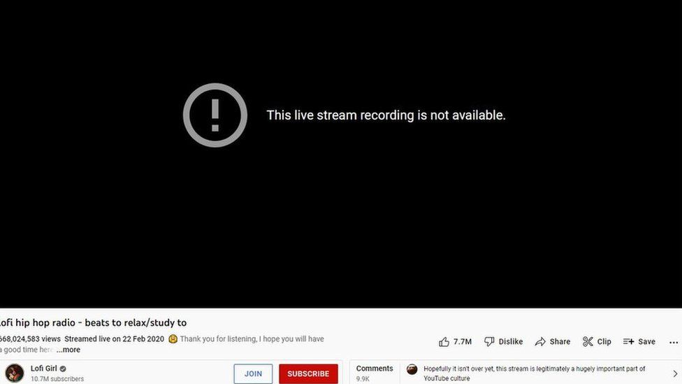 Lofi Girl YouTube sorry for taking down music stream BBC News