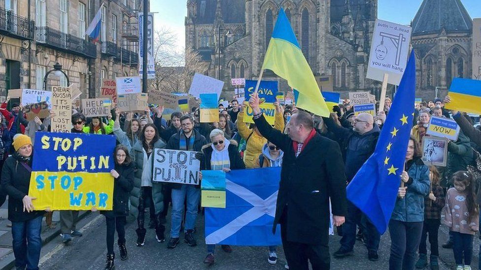 Ukraine protest in Edinburgh