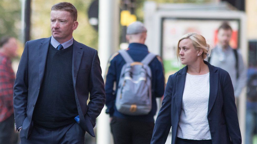 Paul Oliver and Hannah Rose at Birmingham Magistrates' Court in August 2018