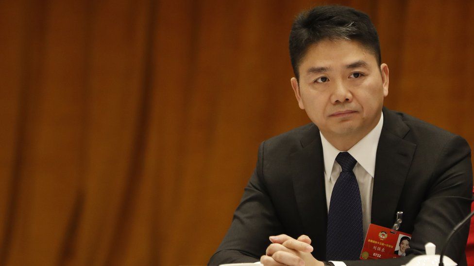 CEO of JD.com Richard Liu Qiangdong attends a panel discussion in Beijing