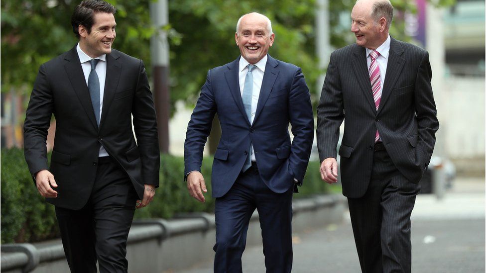 Boxing manager and former world champion, Barry McGuigan arrives at Belfast High Court