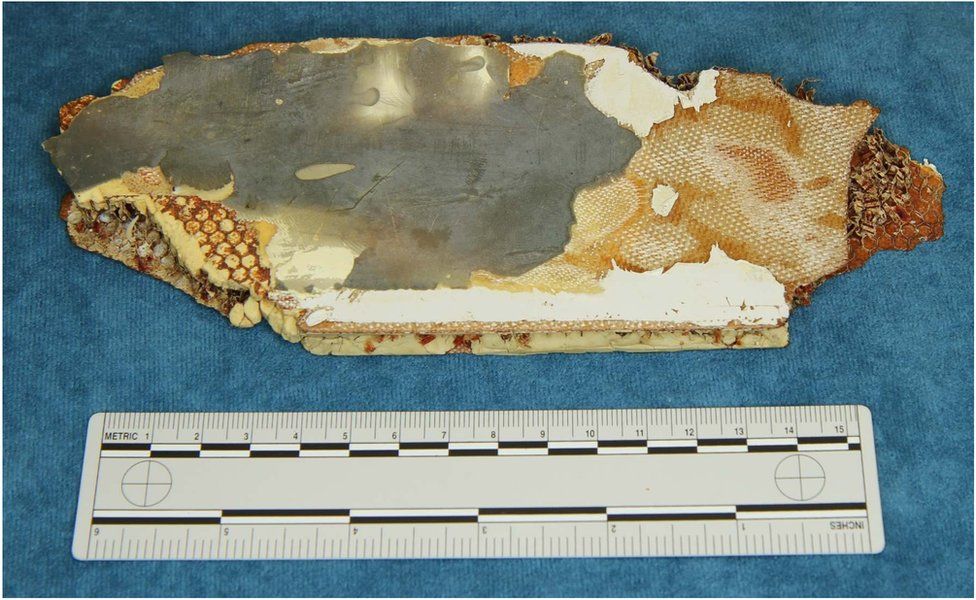 One of two composite panels suspected to be from MH370 found in Madagascar