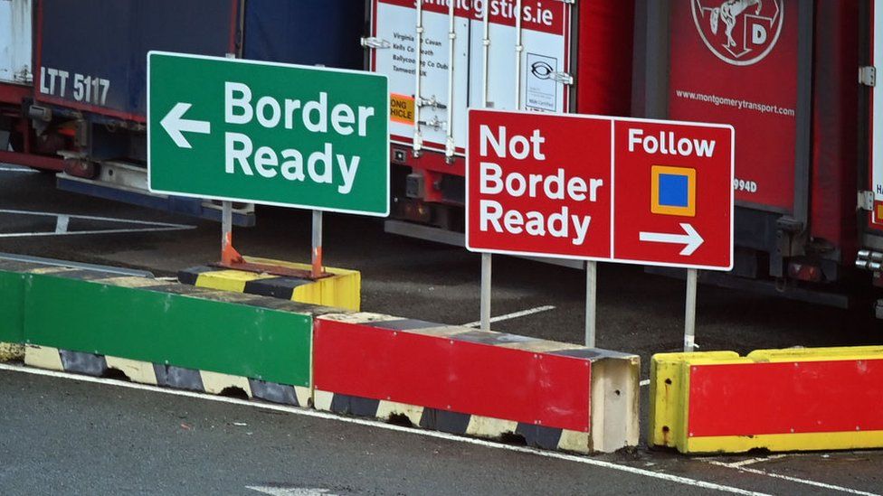 Signage at Holyhead port