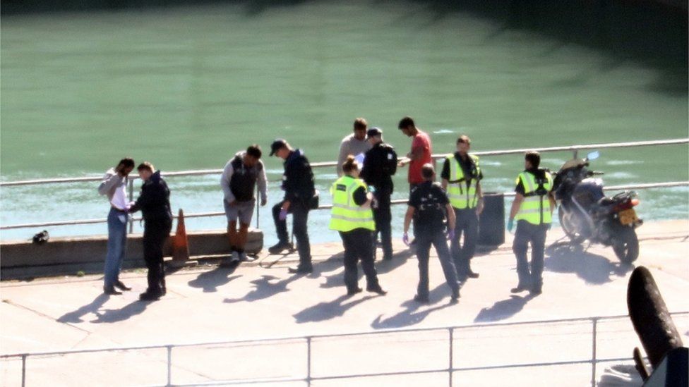 Migrants at Dover port