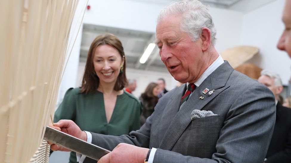 Designer Lulu Lytle pictured with Prince Charles