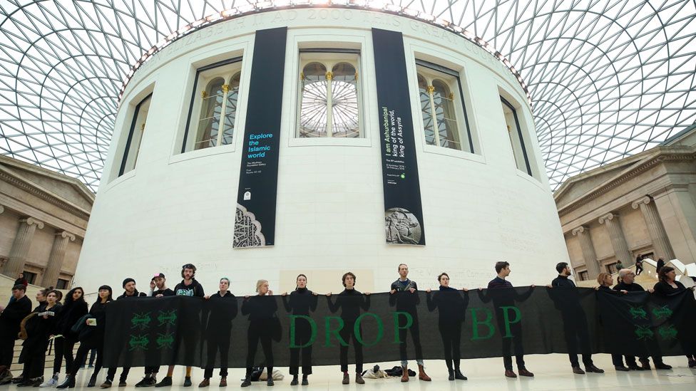 Protest at British Museum in 2016