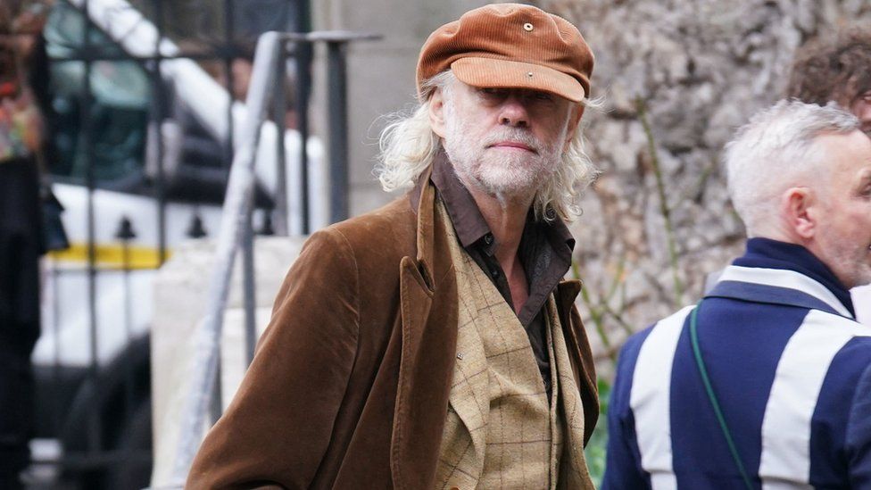 Bob Geldof arrives for a memorial service to honour and celebrate the life of fashion designer Dame Vivienne Westwood at Southwark Cathedral, London