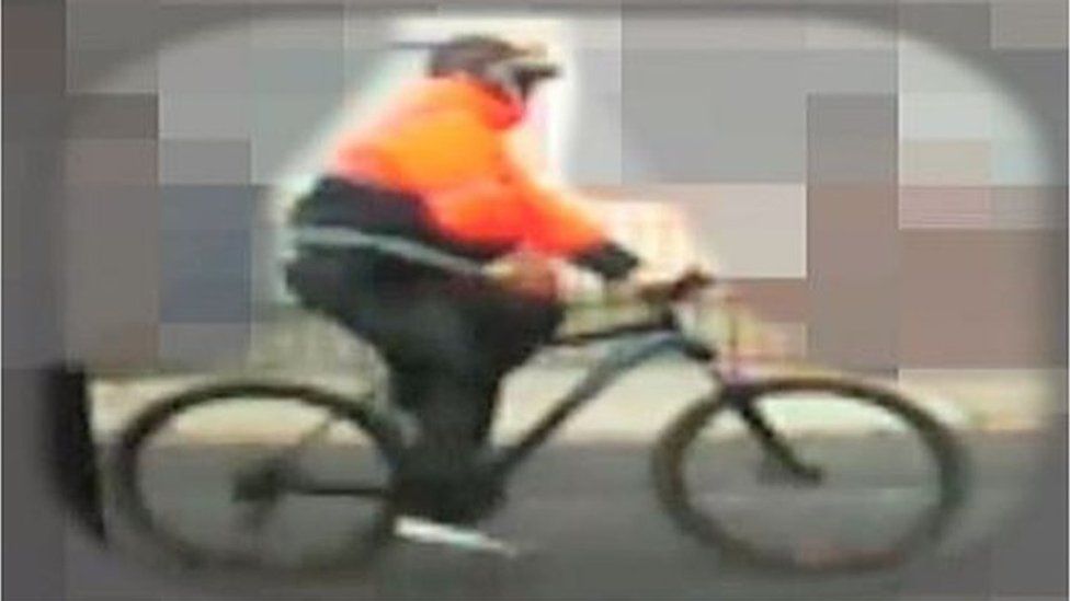 CCTV image of man on bike