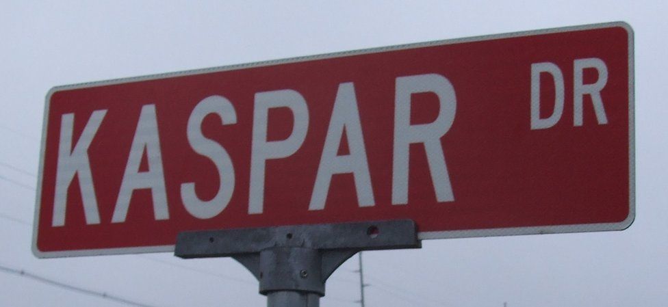 Kaspar Drive road sign