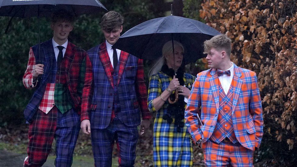 Doddie Weir's wife Kathy and their sons Hamish (left), Angus (centre) and Ben