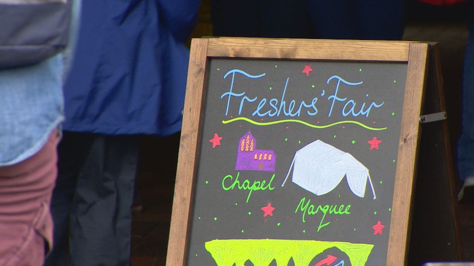Freshers' Fair sign