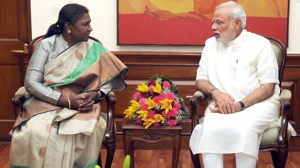 Droupadi Murmu with Prime Minister Narendra Modi