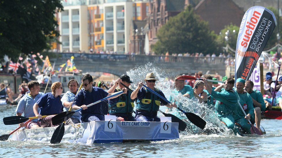 People taking part in the Bedford River Festival 2018