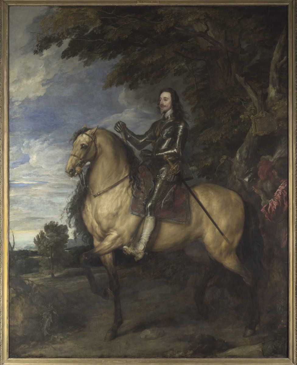 Equestrian Portrait of Charles I, by Anthony van Dyck (1599-1641)