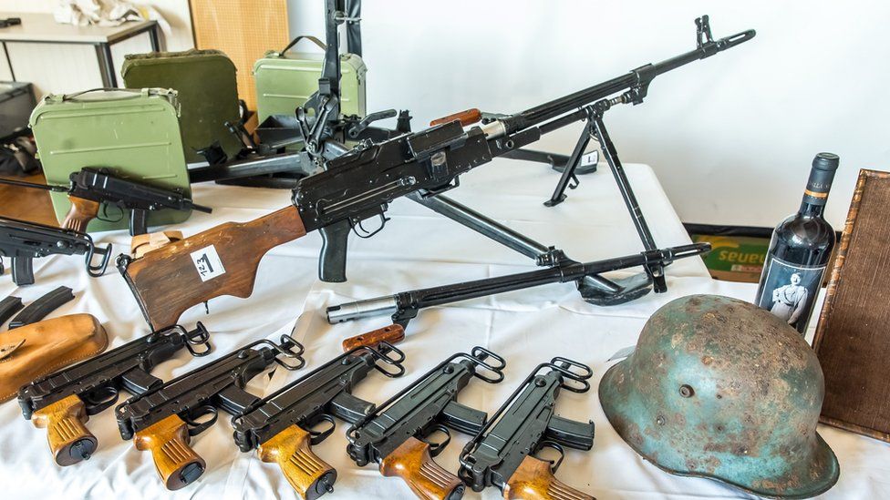 Guns and Nazi memorabilia