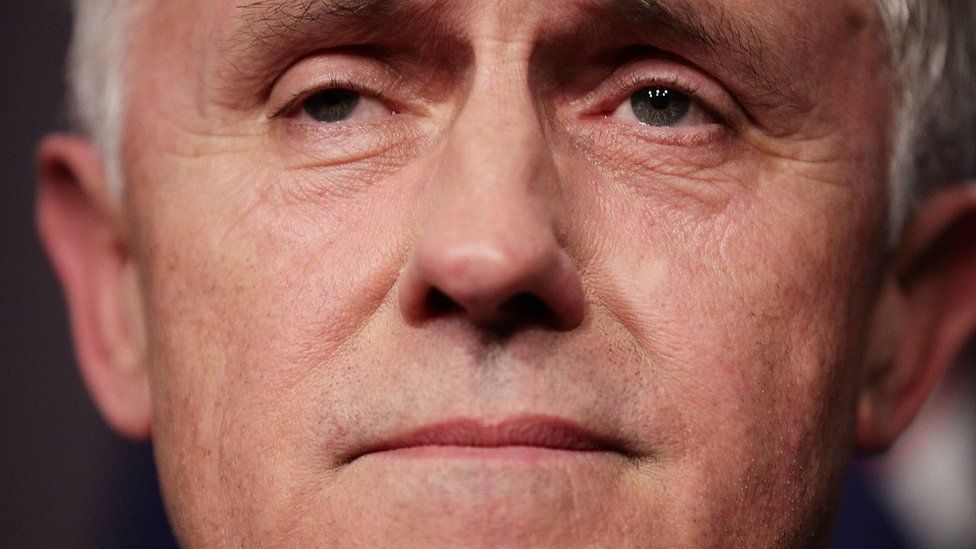 Malcolm Turnbull speaks to the media after winning the leadership ballot at Parliament House on September 14, 2015 in Canberra Australia