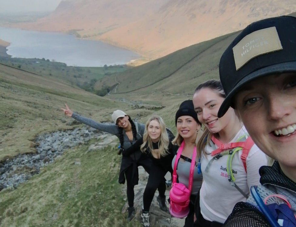 April and Ashleigh Charlesworth climbed Scafell Pike