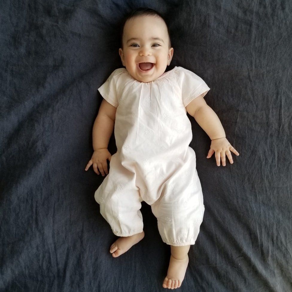Leena Yousefi's seven-month-old baby girl.