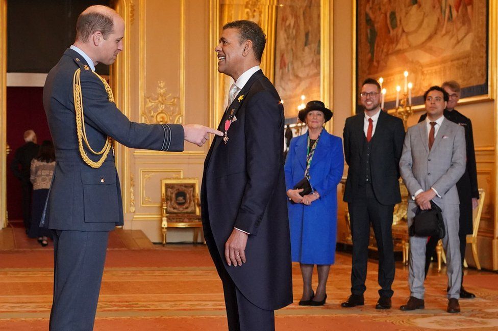 Chris Kamara with the Prince of Wales