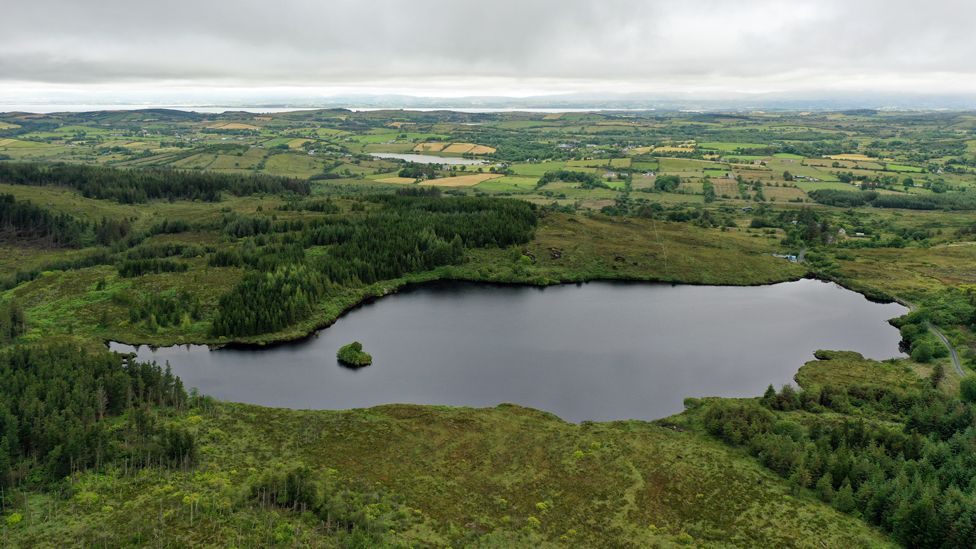 Lough Colmcille in Co Donegal - the lake was searched by divers in 1977
