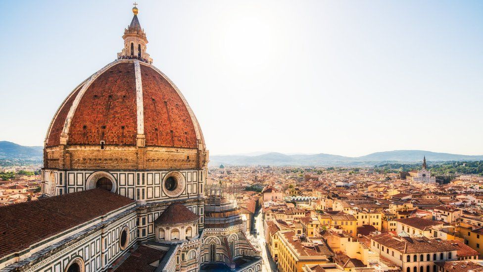 View on cityscape and the dome of the Cathedral of Florence
