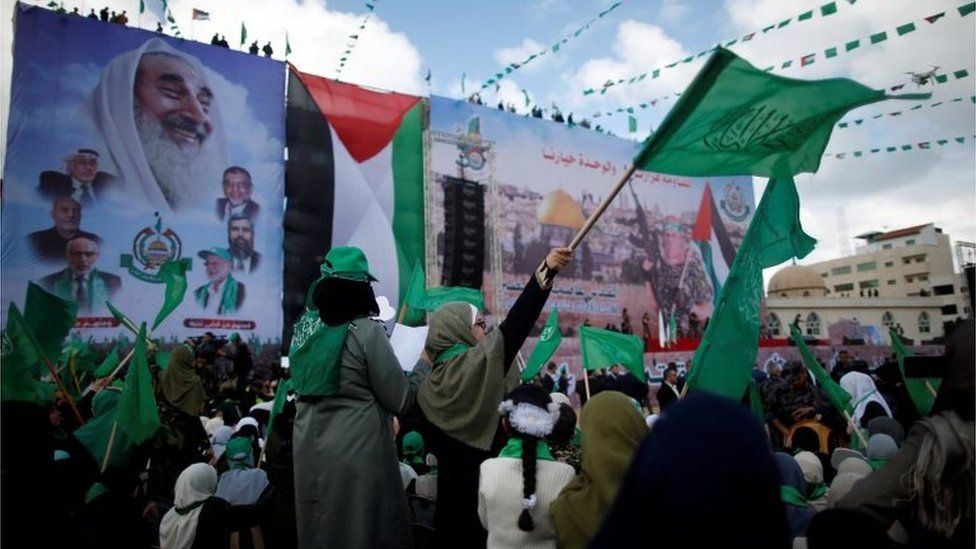 Rally in Gaza marking Hamas' 30th anniversary (Dec 2017)
