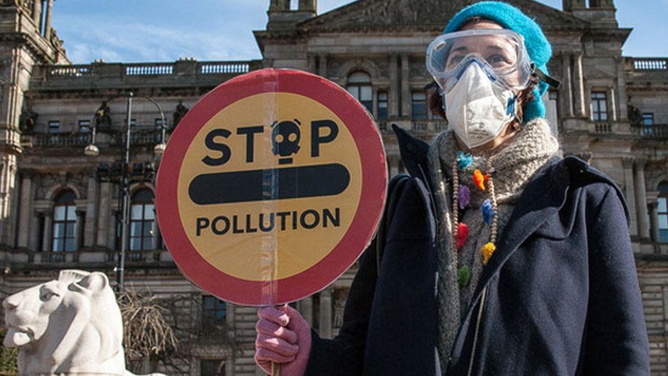 Anti-Pollution demonstration in Glasgow