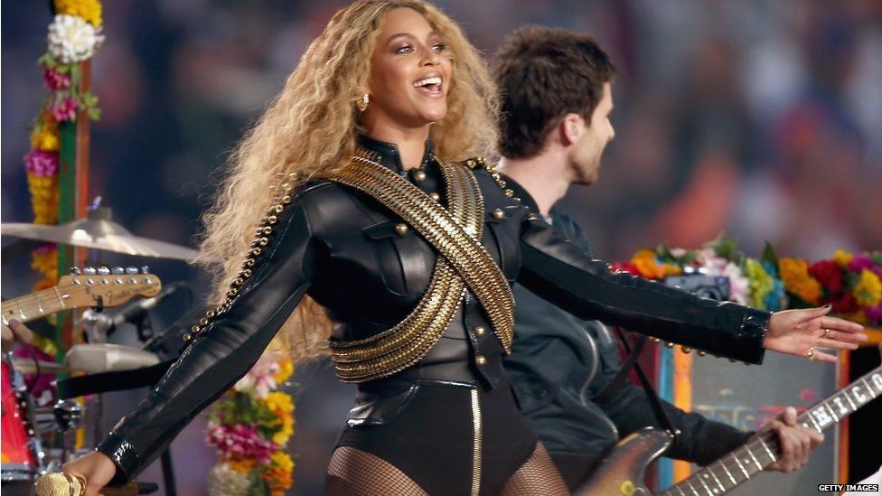 Beyonce at Super Bowl performance