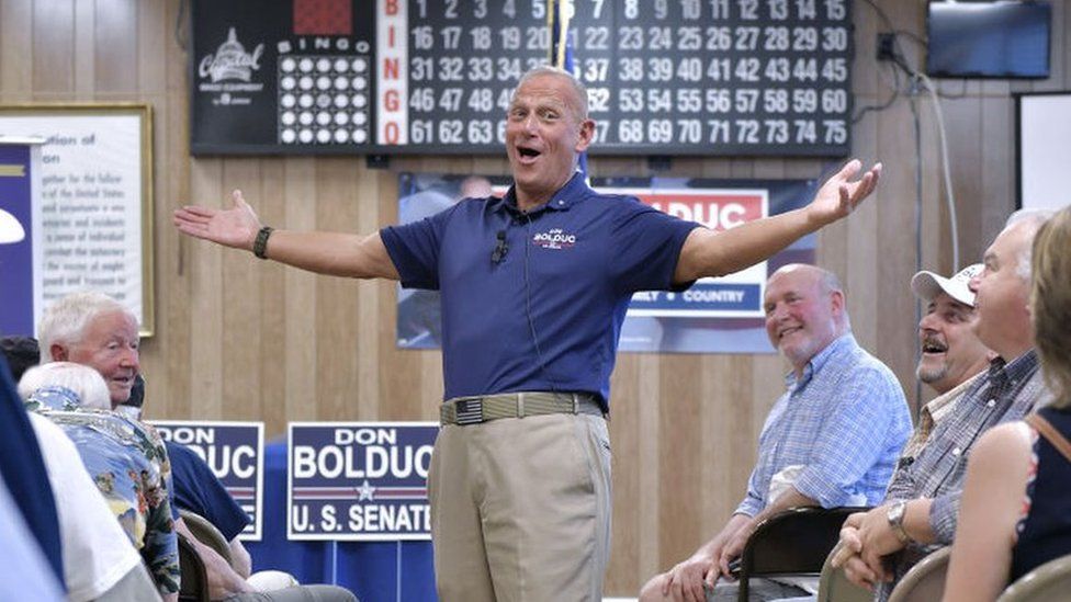 Don Bolduc talks to voters