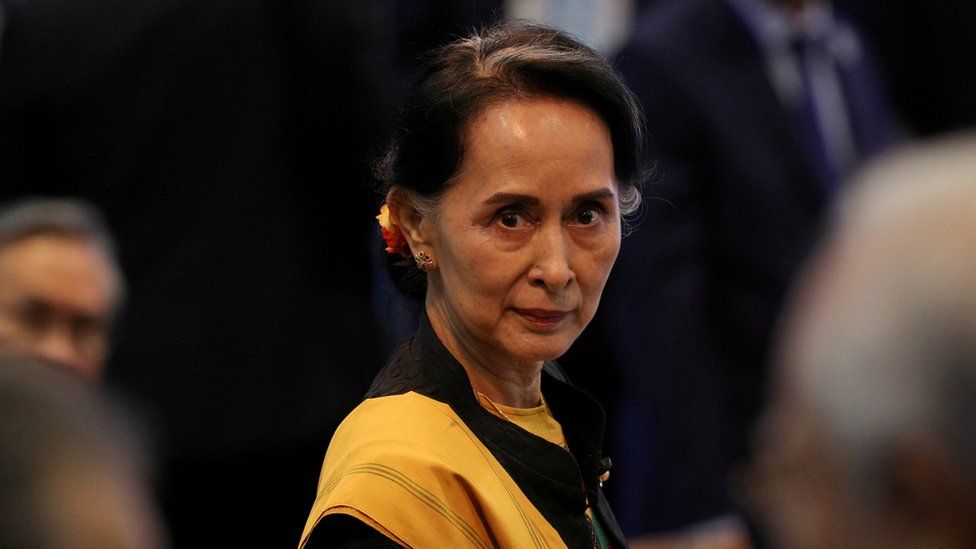 State Counselor Suu Kyi attends the opening session of the 31st ASEAN Summit in Manila
