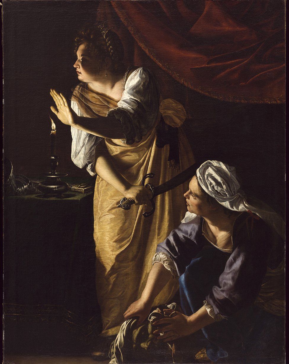 Judith and her Maidservant with the Head of Holofernes, about 1623-5