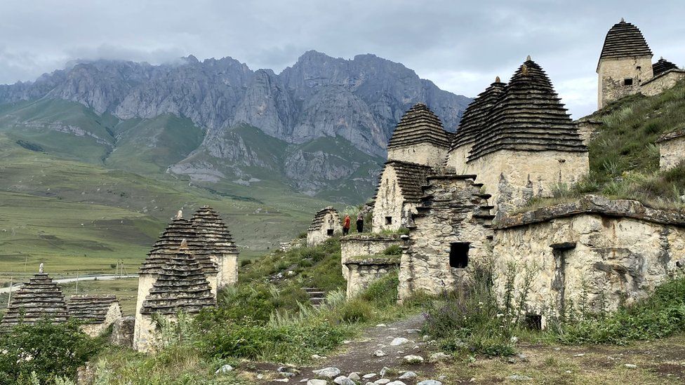 A medieval necropolis outside Dargavs in North Ossetia