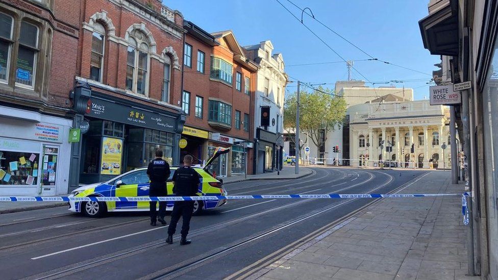 Police cordon in Nottingham