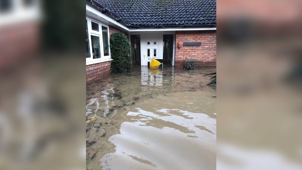 Flooding outside home