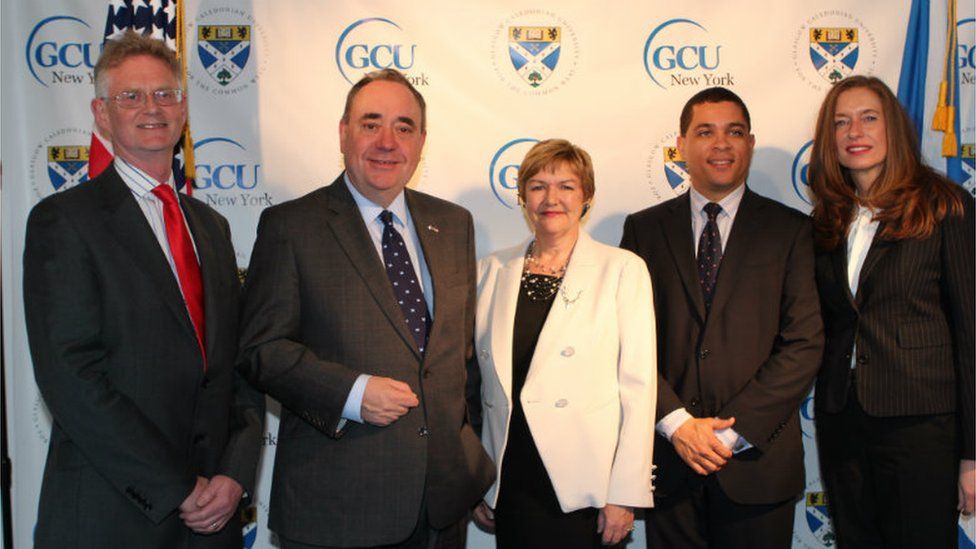 Alex Salmond formally opened GCU NY in April 2014