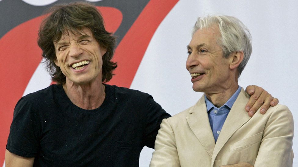 Sir Mick Jagger y Charlie Watts en 2005