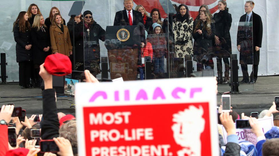 Donald Trump at the March for Life in 2019