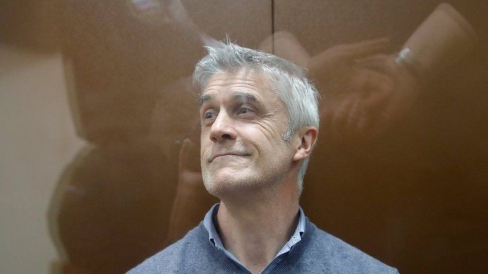 US investor Michael Calvey during a court hearing in Moscow, Russia. Photo: 15 February 2019