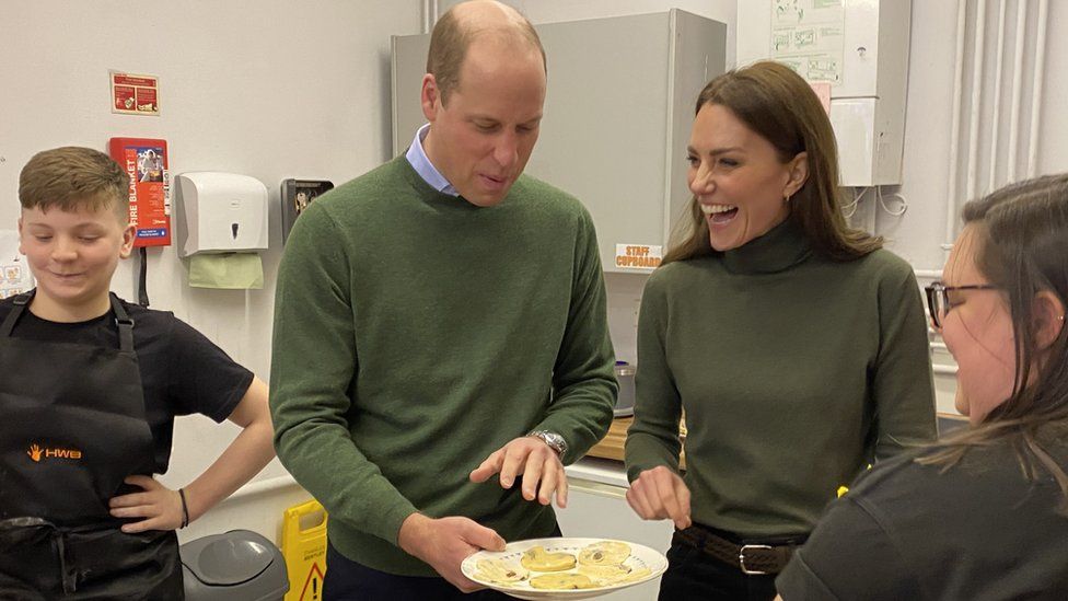 Prince William and Kate with Welsh cakes
