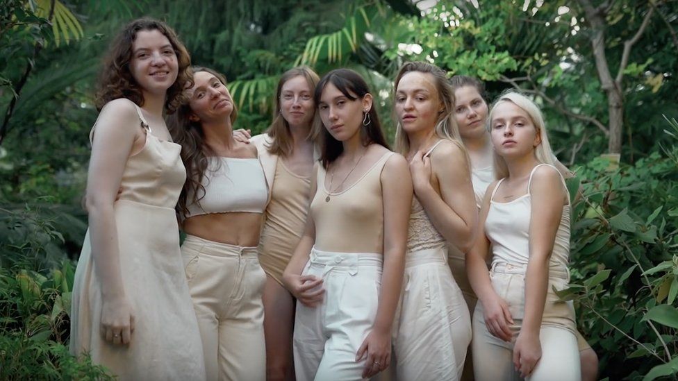 A group of women feature in a body positive campaign on Russian social media
