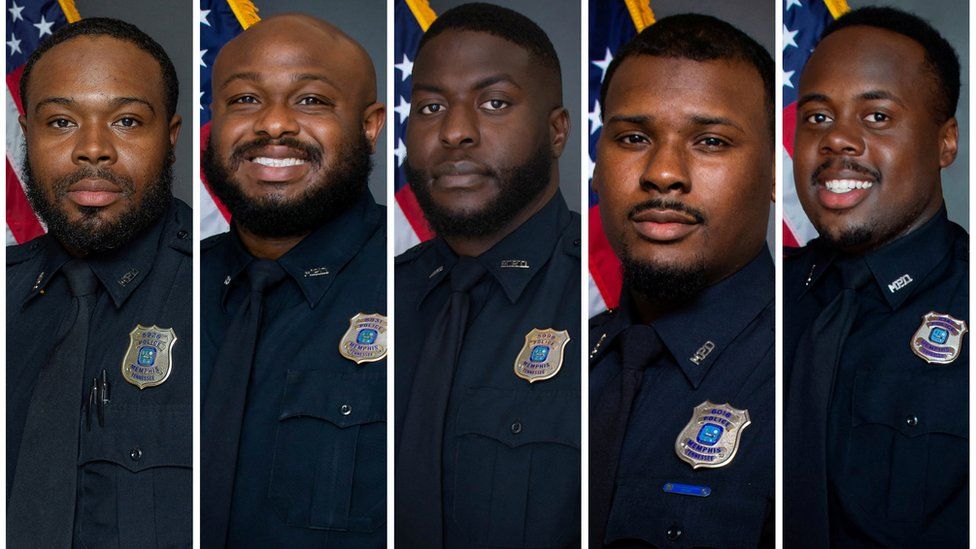 From left: Demetrius Haley, Desmond Mills, Jr., Emmitt Martin III, Justin Smith and Tadarrius Bean