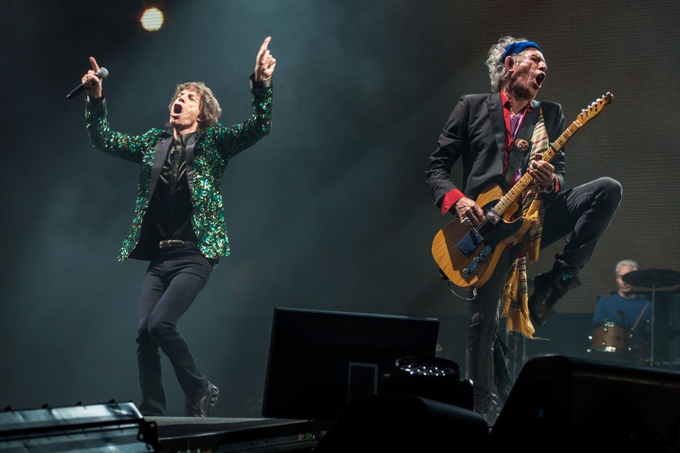 Mick Jagger, Keith Richards, Glastonbury 2013