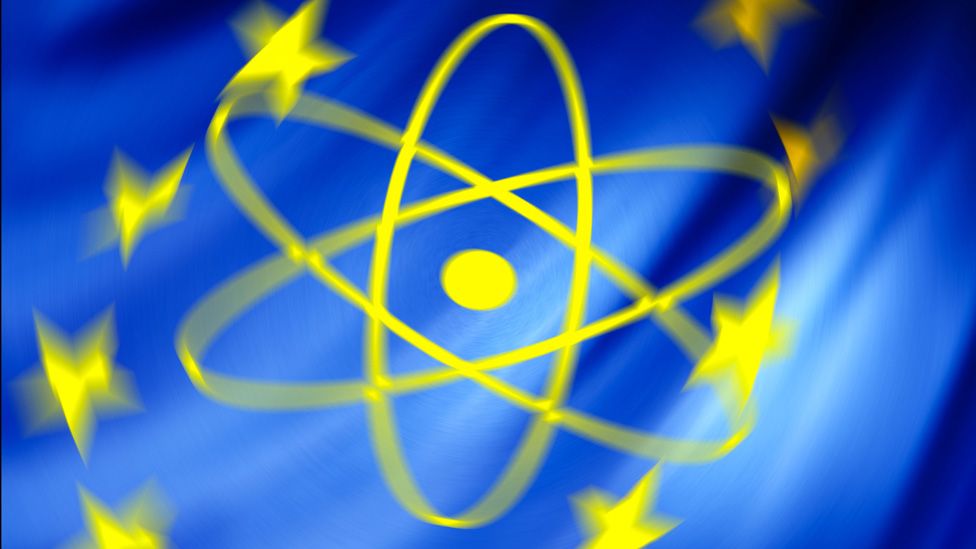 Nuclear symbol on EU flag