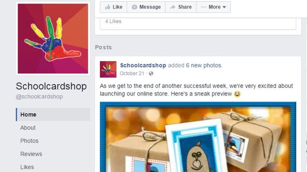 A cached version of schoolcardshop's Facebook page