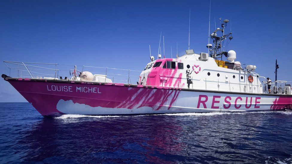 Louise Michel, Banksy refugee rescue boat
