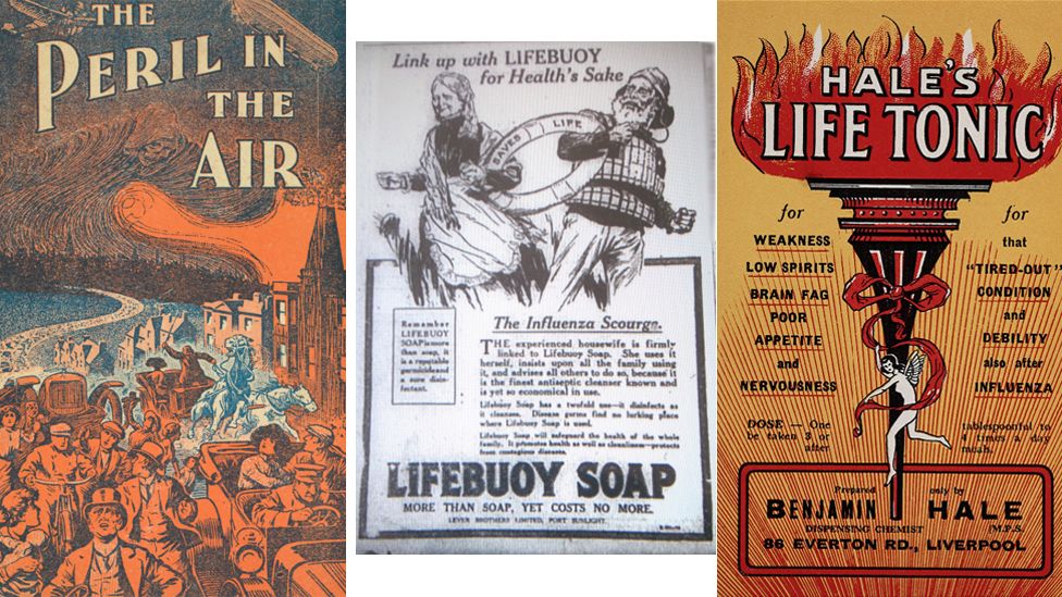 Archive advertisements associated with flu and remedies