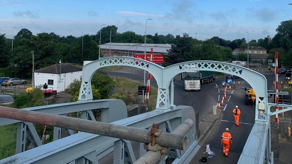 View of the bridge from the control room