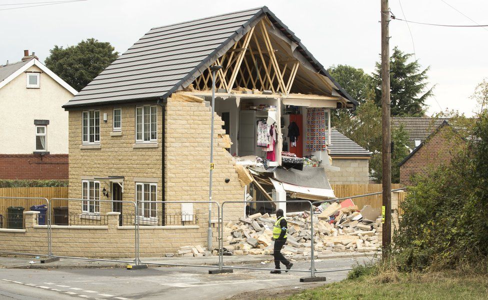House struck by lorry in Barnsley