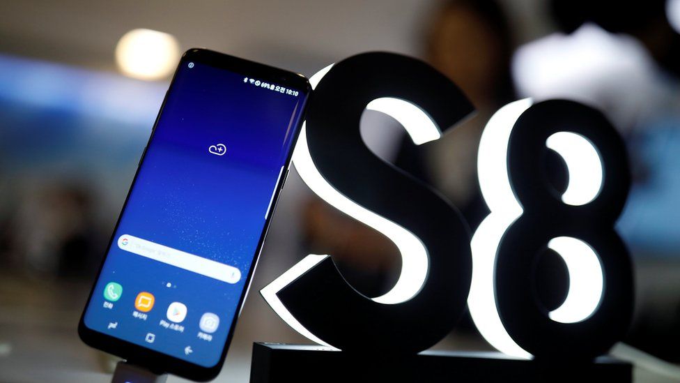 Samsung Electronics" Galaxy S8 smartphone is displayed during a media event in Seoul, South Korea, April 13, 2017